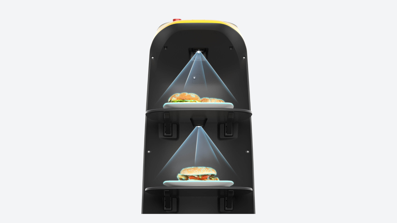 SPARC delivery robot with food trays
